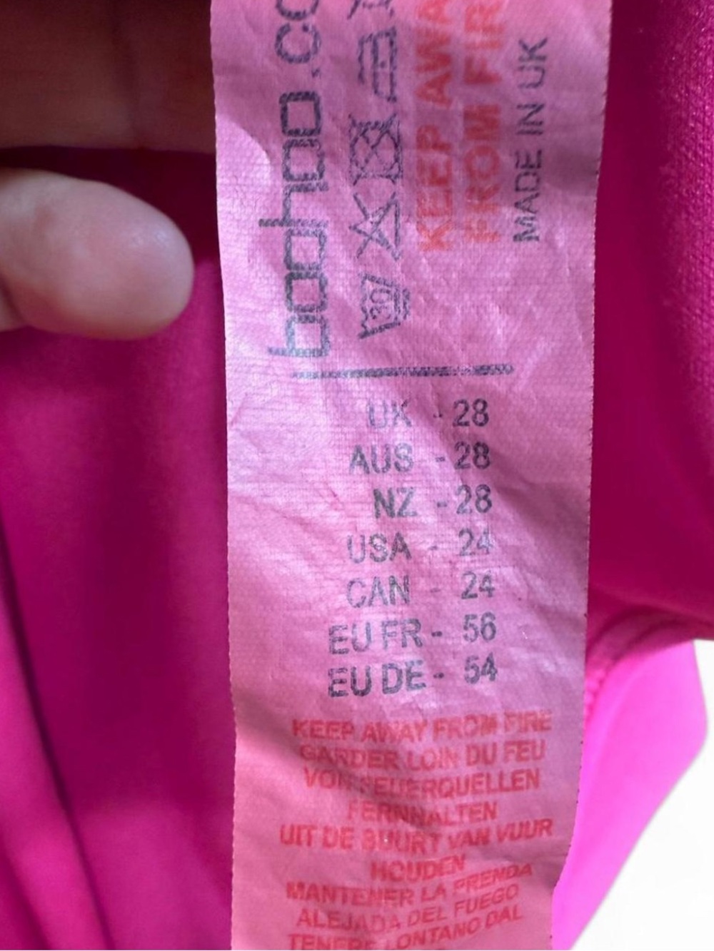 ***boohoo Hot Pink Cold Shoulder Dress Size US 24 Plus Cami Straps - Picture 5 of 7